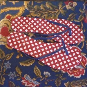 COPY - NWT LC Lauren Conrad Red White &Blue Leather Sandals!*